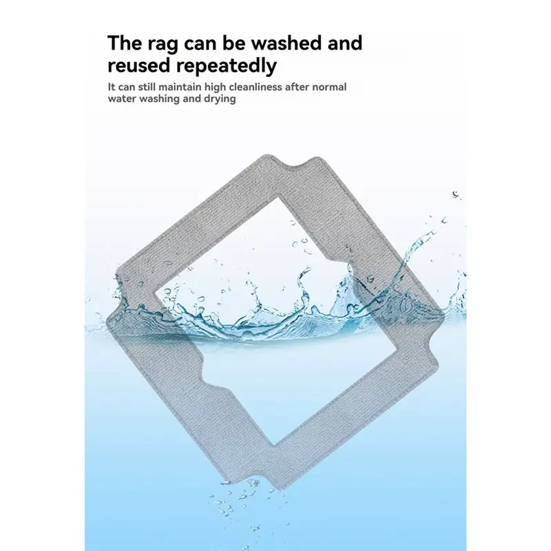 【NECESSITY】Cleaning Rag Washable& Reusable For Ecovacs MINI 2/ONE PRO/AIR 2 Window Vacuum Cleaner Robot Mop Cloth