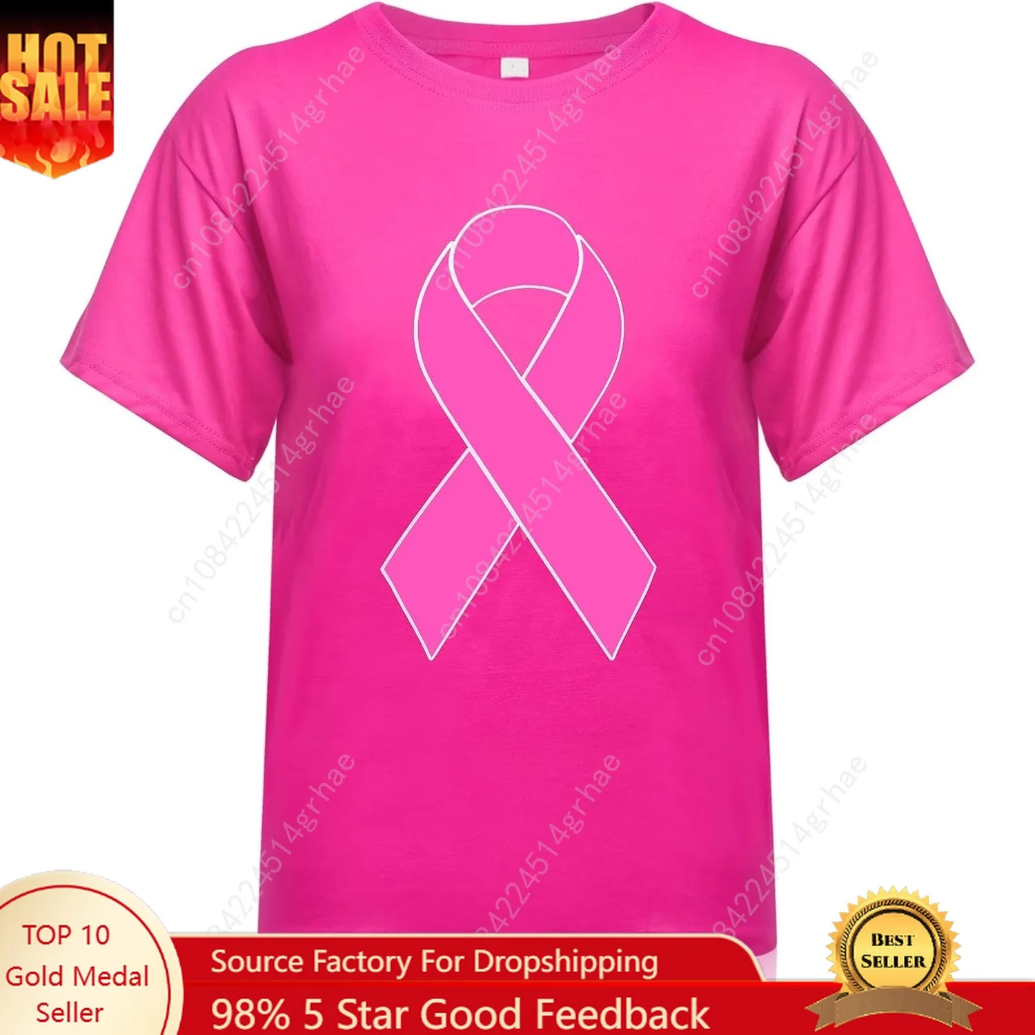

Ramede Breast Cancer Awareness T-Shirts for Women Pink Ribbon Breast Cancer Shirts Souvenir