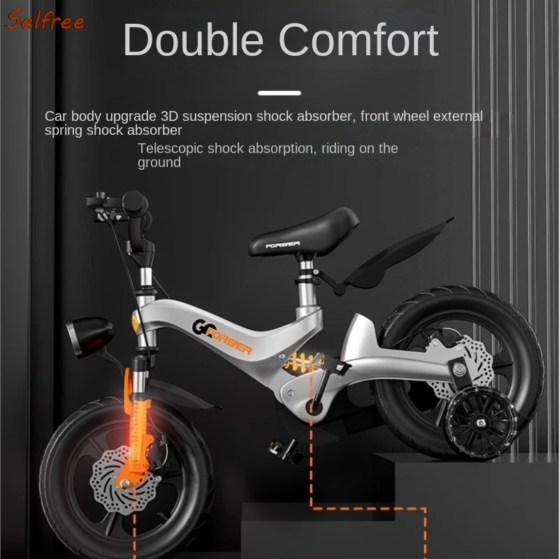 

Shock-absorbing Children's Bicycle 2-6 Years Old Baby Pedal Bike Bicycle Lightweight Magnesium Alloy Stroller News