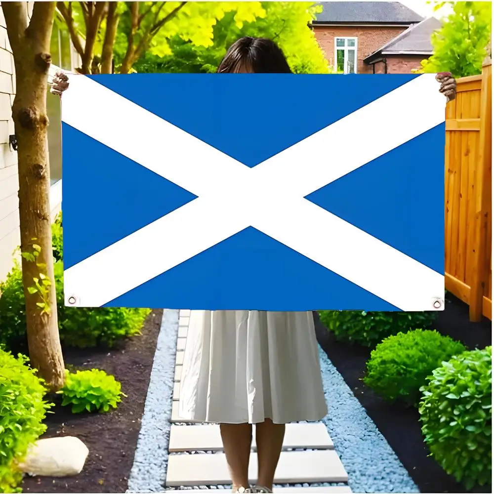 Flag of S_Scotland Flags Borderless four-ring ornament indoor outdoor decoration effortless to hang
