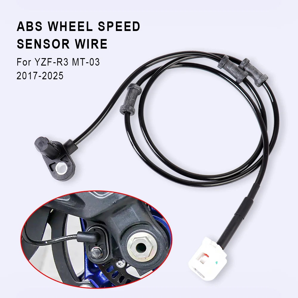

For Yamaha MT-03 MT03 MT 03 YZF-R3 YZF R3 YZFR3 2017-2025 Front Rear Motorcycle ABS Wheel Speed Sensor Signal Wire Accessories