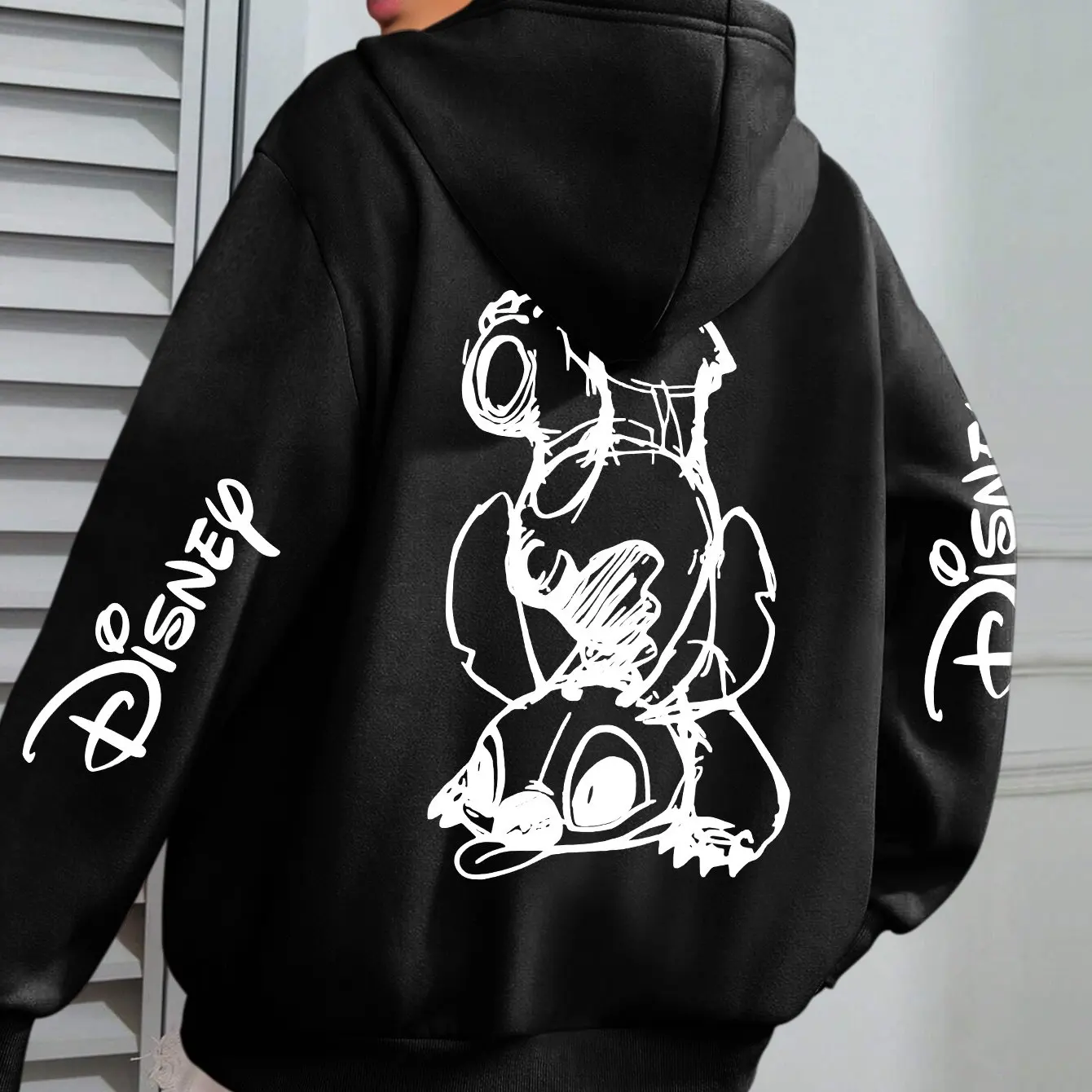 2025秋冬新作 ヘビーデューティー ディズニー スティッチ ファッション トレンド フェスティバル 長袖パーカー ストリート アカデミー スタイル レトロ