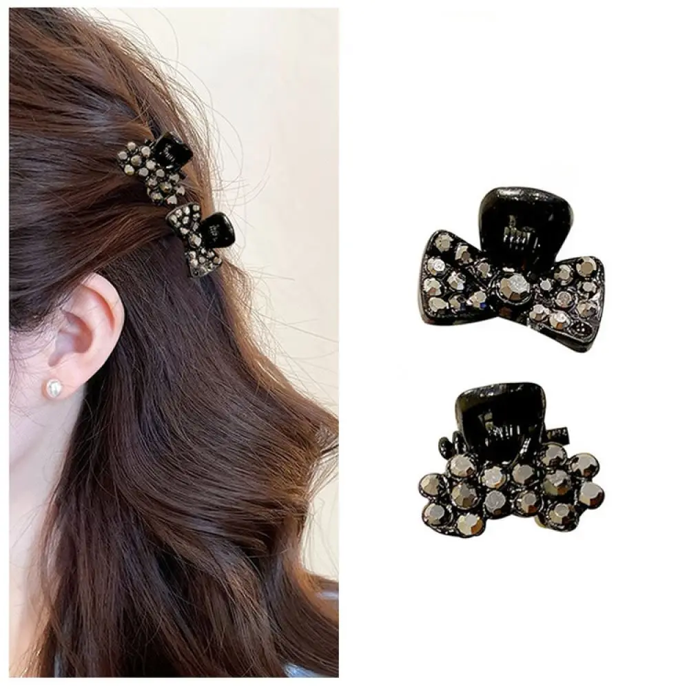 Exquisite Rhinestone Small Hair Claws Metal Mini Barrettes For Women Daily Use Fashion Hair Styling Tools Hair Accessories