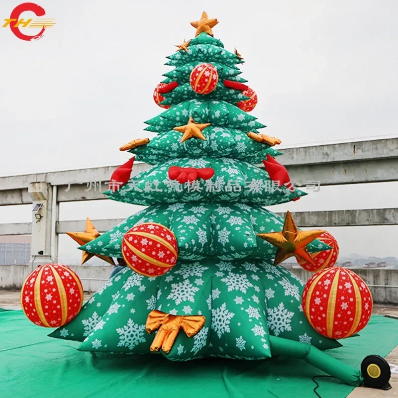 Snowflake Christmas tree inflatable ornament model, New Year's and Christmas outdoor venue beauty device products