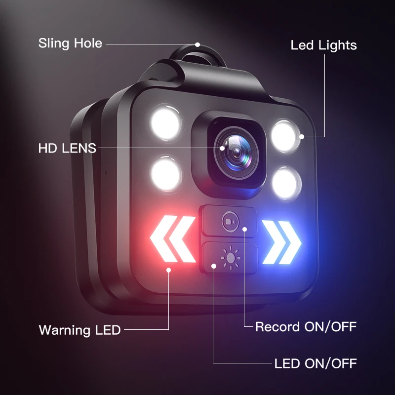 KS908 Flashlight LED Portable Outdoor Sport Biking Camera Bag Mini Small Recording Cameras with Head Body Cam YOUTUBE