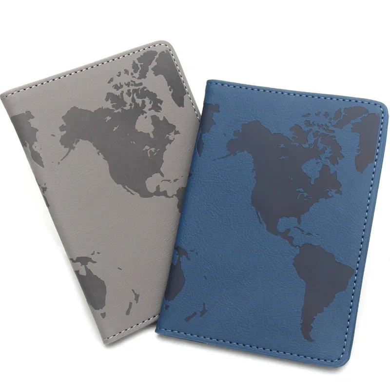 World Map RFID Passport Holder Luggage Tag Set Passport Cover Label Multi-function Travel Card Holder Travel Accessories