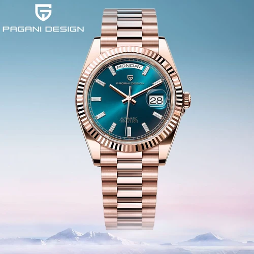 Imagen 2 del producto PAGANI DESIGN DD40 relojes de lujo de oro rosa para hombre, reloj mecánico automático para hombre, reloj de pulsera con fecha de cristal de zafiro AR para hombre 2024