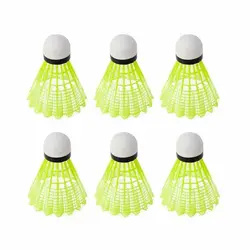 3/6/12Pcs Yellow Nylon Badminton Shuttlecocks with Great Stability Durability Indoor Outdoor Sports Training Balls