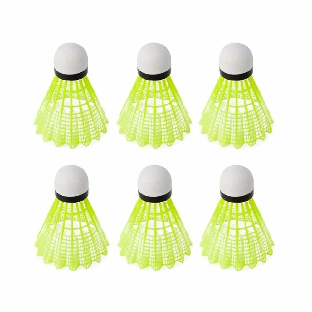 3/6/12Pcs Yellow Nylon Badminton Shuttlecocks with Great Stability Durability Indoor Outdoor Sports Training Balls