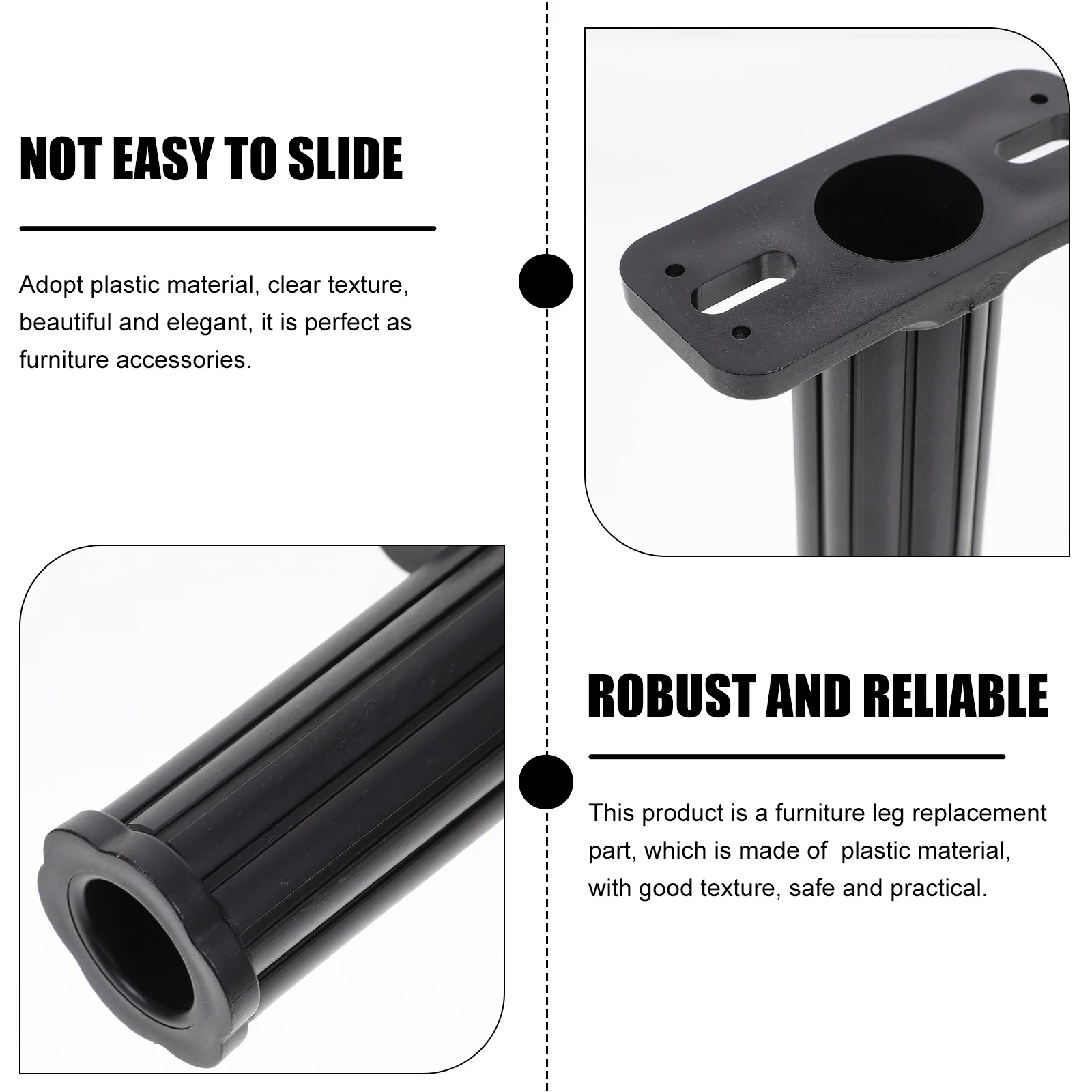 

1pc Adjustable Furniture Leg Support Heavy Duty Table Chair Cabinet Replacement Sturdy Height Extenders For Dining Coffee