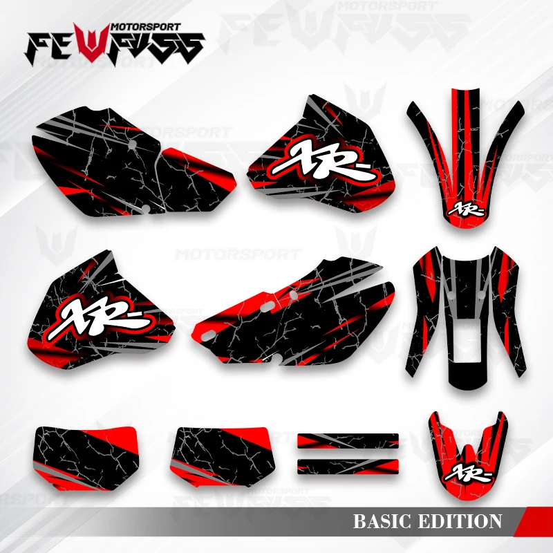 

Fewfuss Graphics Decals Stickers Motorcycle Background Custom For HONDA 1996 1997 1998 1999 2001 2002 2003 2004 XR250 002