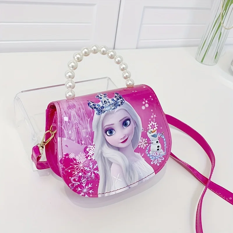 Disney Kindergarten Girl Frozen Princess Shoulder Bag Children Cartoon Elsa Handbags Travel Crossbody Bag