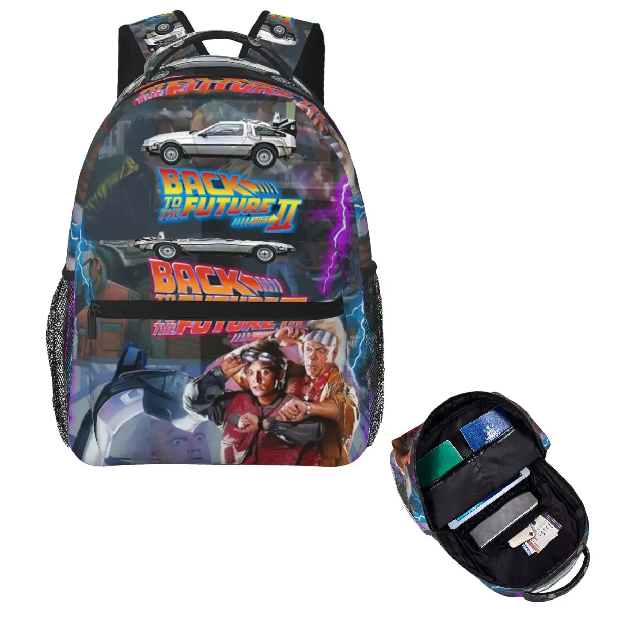 BACK TO THE FUTURE Student Backpack School Bag Hiking Travel Daypack for Men Women Fashion Bookbag Shoulder Bags
