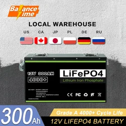 BalanceTime12v 24v 48v 100Ah 200Ah 280Ah 300Ah 400Ah LiFePO4 Battery Grade A Built-in BMS for Camping Car Solar No TAX &VAT