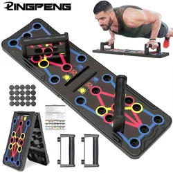 Portable Multifunctional Push-up Board Set With Handles Foldable Fitness Equipment For Chest Abdomen Arms And Back Training