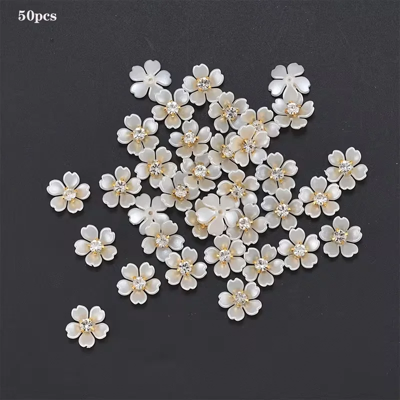 50 elegant white and golden pl - Jewelry Making For Adults ulasan dan harga