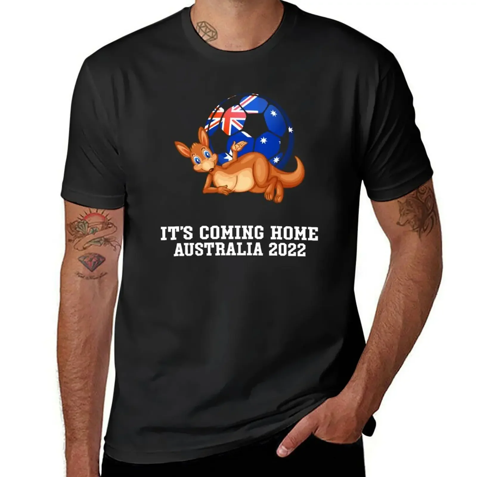 Australia Soccer Team 2022 It's Coming Home Australia Fan Football Soccer T-Shirt anime t shirts slim fit t shirts for men