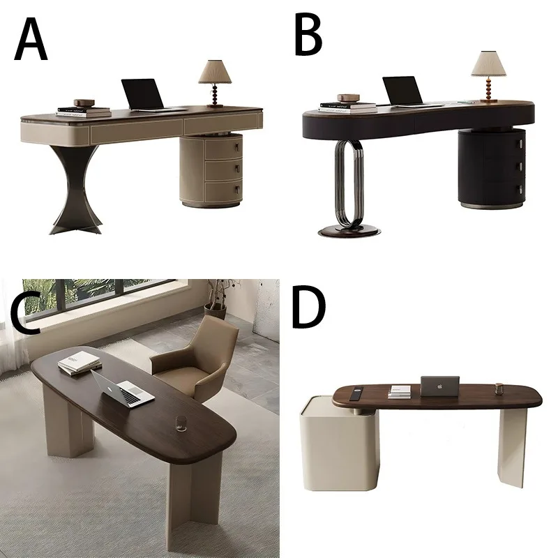 

Современный письменный стол в стиле ретро, домашний учебный письменный стол, дизайнерский компьютерный стол из шпона ореха высокого класса