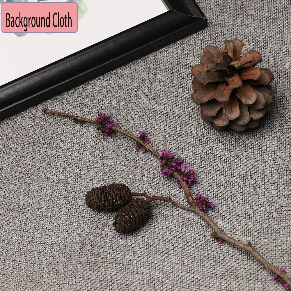 1PC Useful Props Solid Color Photography Background Cloth Linen Texture Woven Fabric Blended
