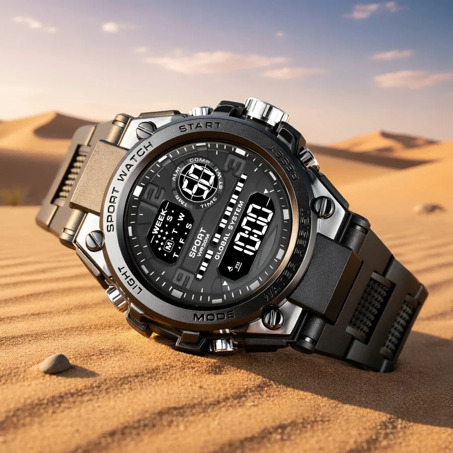 

Водонепроницаемые спортивные часы для мужчин и студентов, многофункциональные светящиеся часы-будильник, мужские цифровые часы со светодиодной подсветкой, спортивные электронные наручные часы