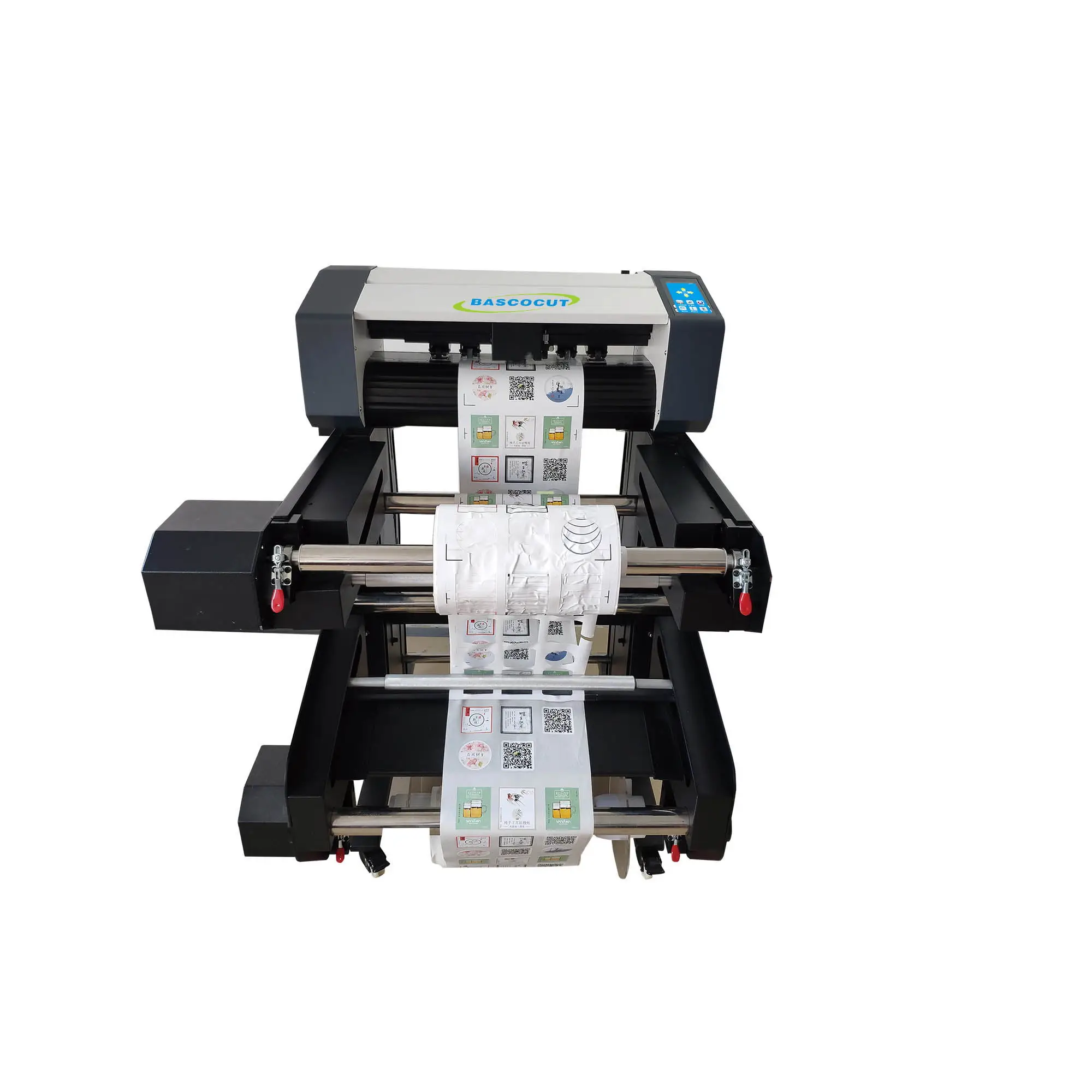 BASCOCUT Roll label die cutting machine/Sticker Roll to roll label sheet cutter