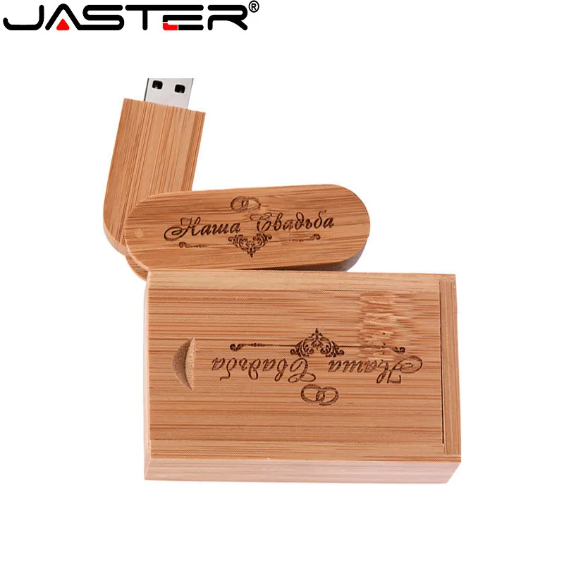 Clé USB 2.0 en bois avec LOGO personnalisé, 8/16/32/64 go, disque amovible avec boîte en noyer et disque U, idéal comme cadeau de mariage