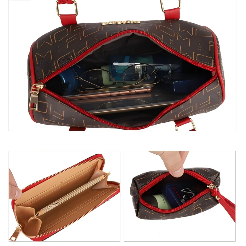 Pahajim 6-Pcs حقيبة يد نسائية محفظة حقائب الكتف حقيبة حقائب مقبض علوي بوسطن حقيبة حقيبة كروسبودي محفظة رسول مجموعة #2