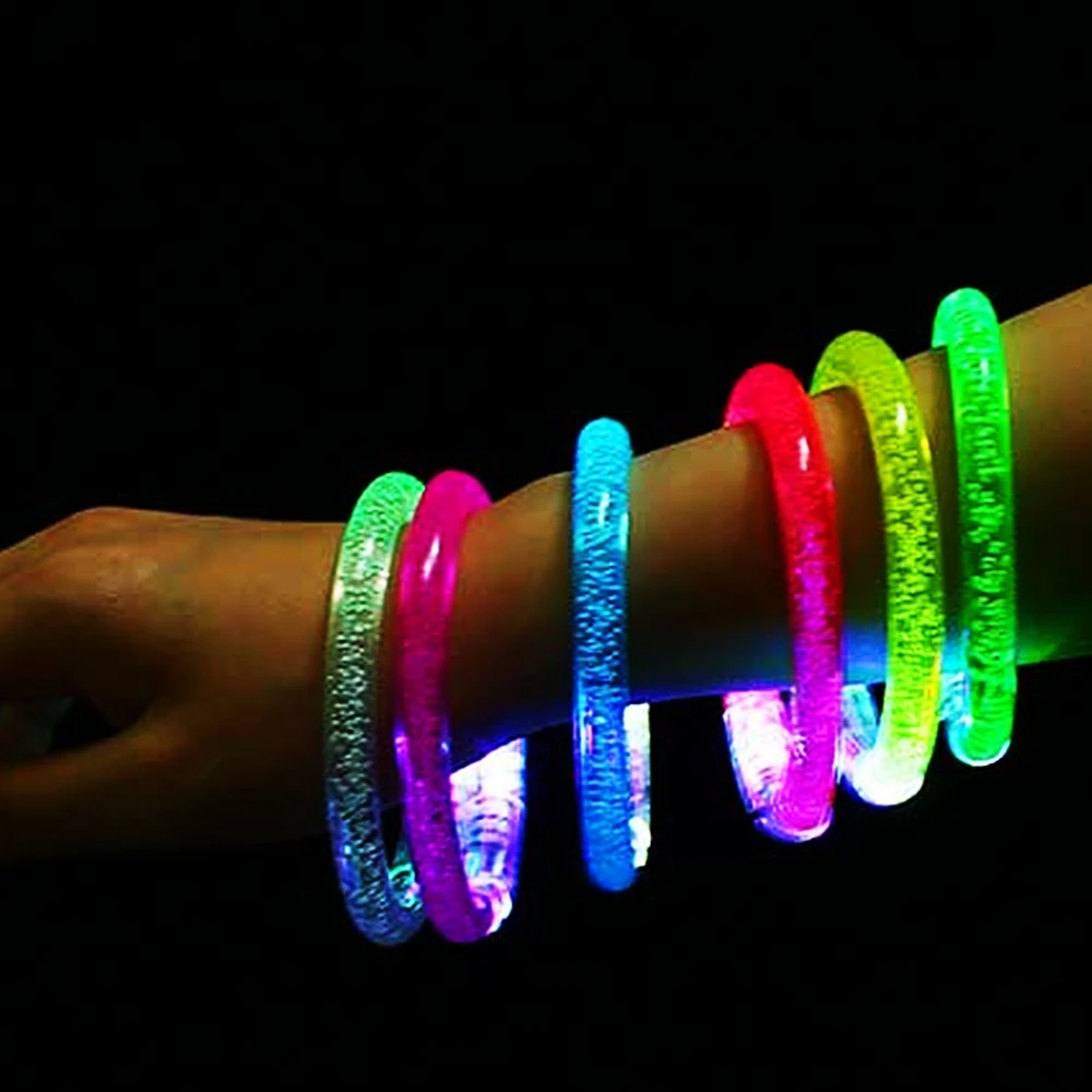 12/30Pcs Kids Adult Party Supplies LED Light Up Bracelet Toys Birthday Wedding Guest Gifts Halloween Christmas Bar Party Favors