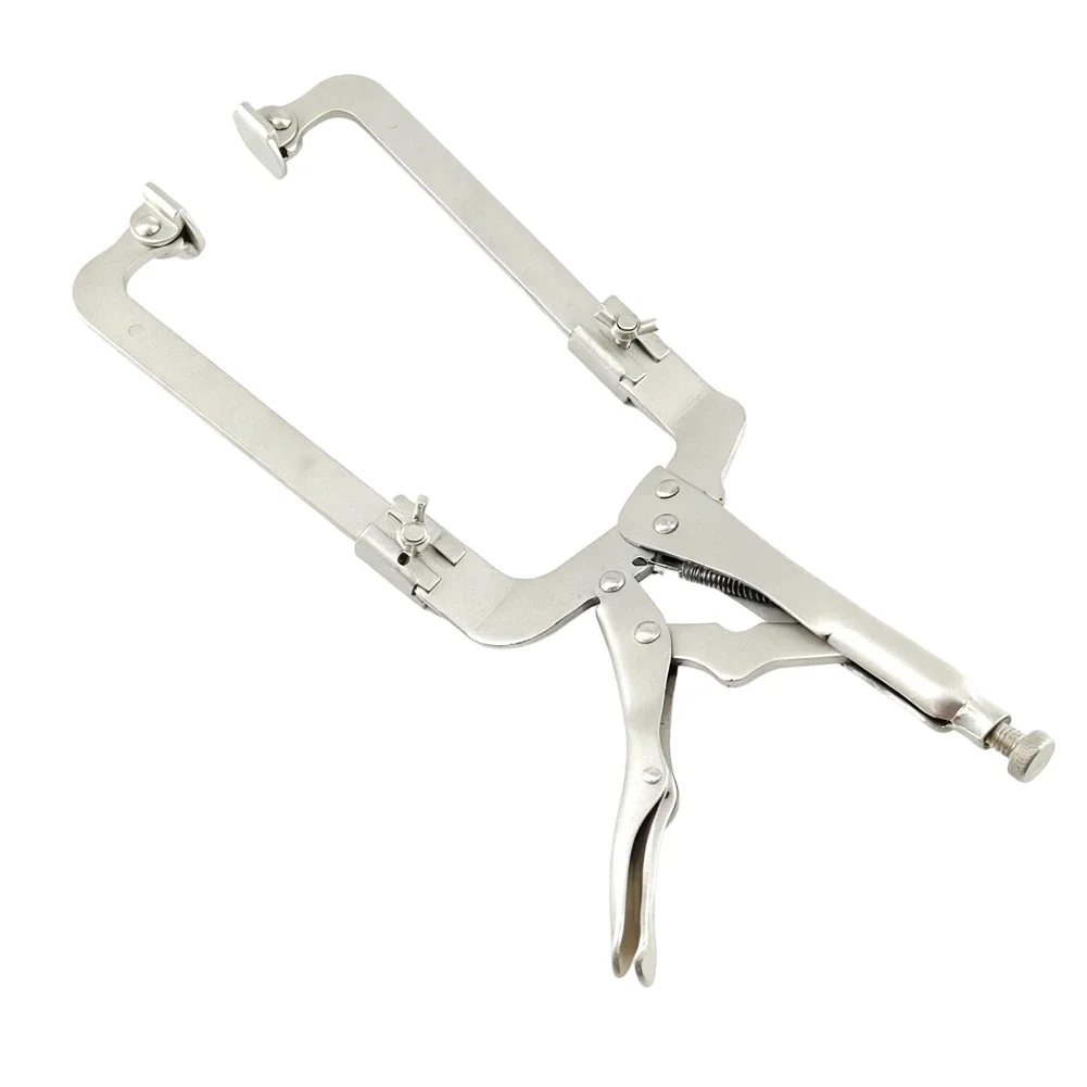Locking C-Clamp Telescopic Pliers Welding Workshop CNC Machined Heat Treated Steel Sliding Adjustment Mechanism