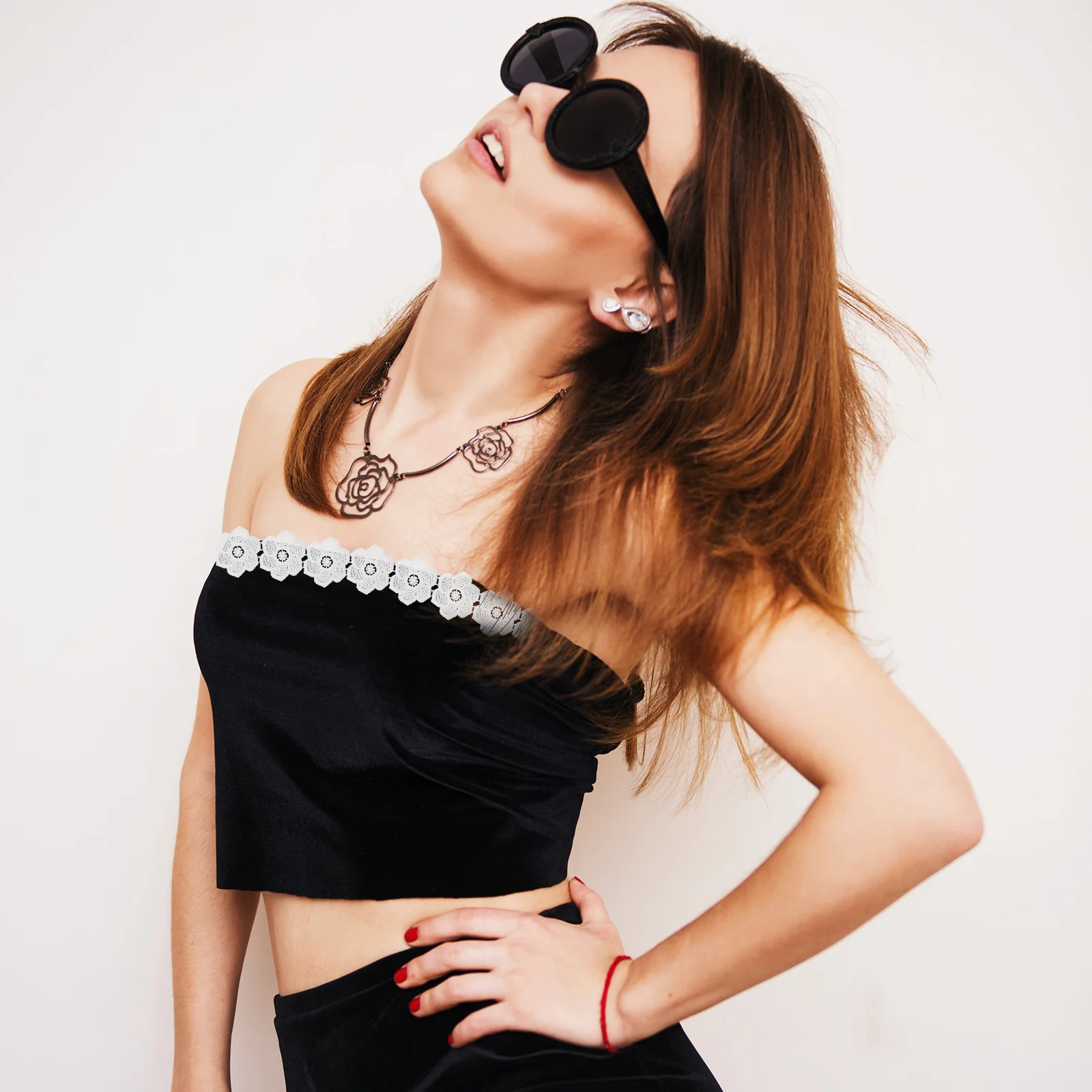 

1 Roll Decorative Lace Ribbon Milk Silk Embroidered Flower Design DIY Craft Supplies for Bridal Dress Lace Trim