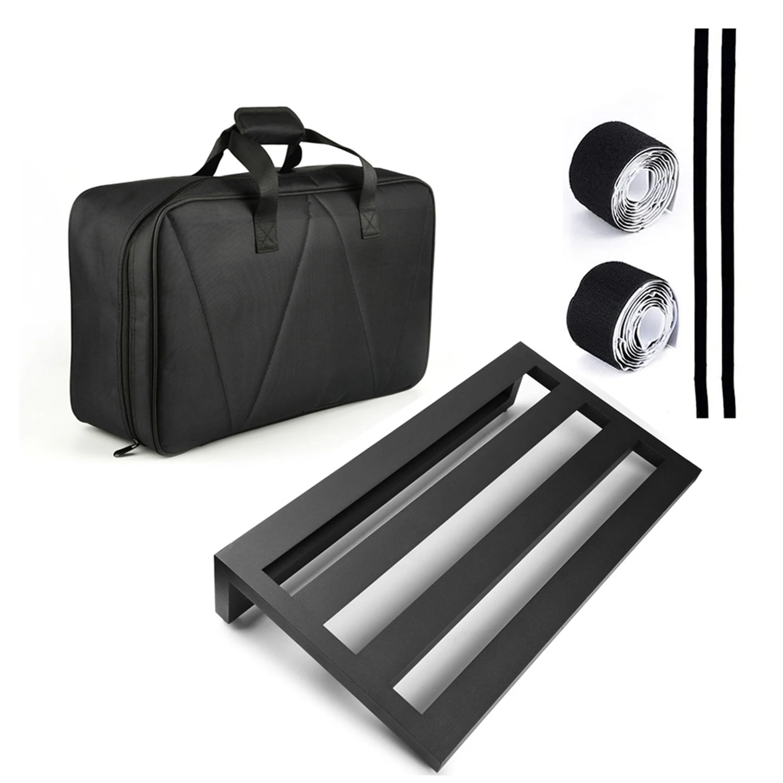 Pedaleira de Alumínio Grande para Guitarra, Placa de Efeitos de Alumínio 19,7×11 Polegadas com Bolsa de Transporte