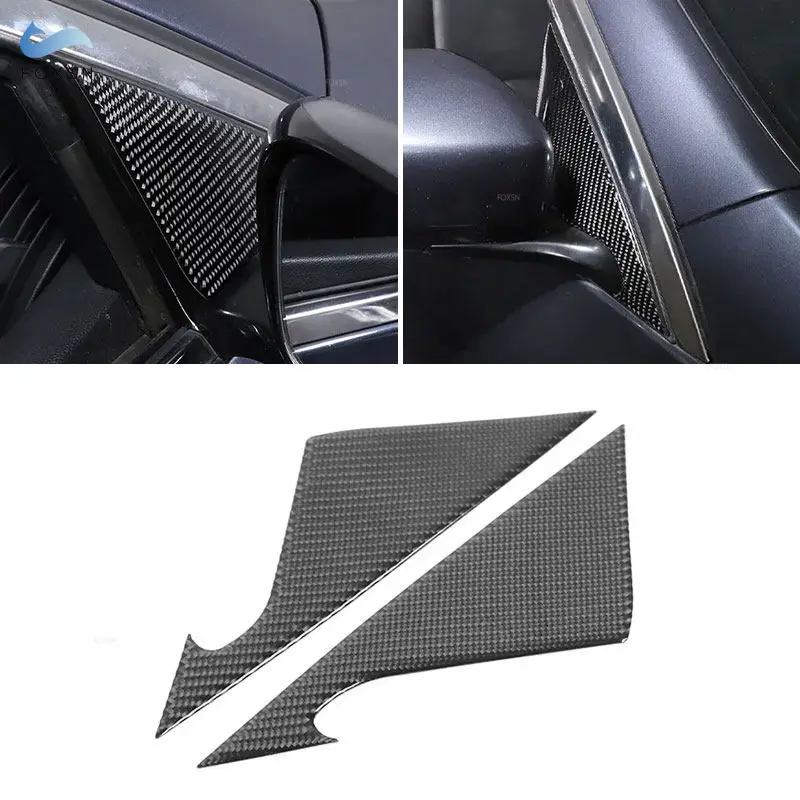 

Soft Carbon Fiber Car Styling A-Pillar Rearview Mirror Side Triangle Cover Trim Stickers For Infiniti G25 G35 G37 2007-2013