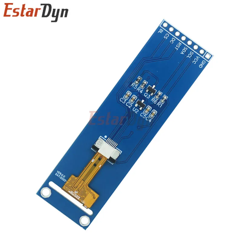 Estardyn 2.25-inch TFT LCD ST7789 small screen 76*284 module LCD full view SPI color screen