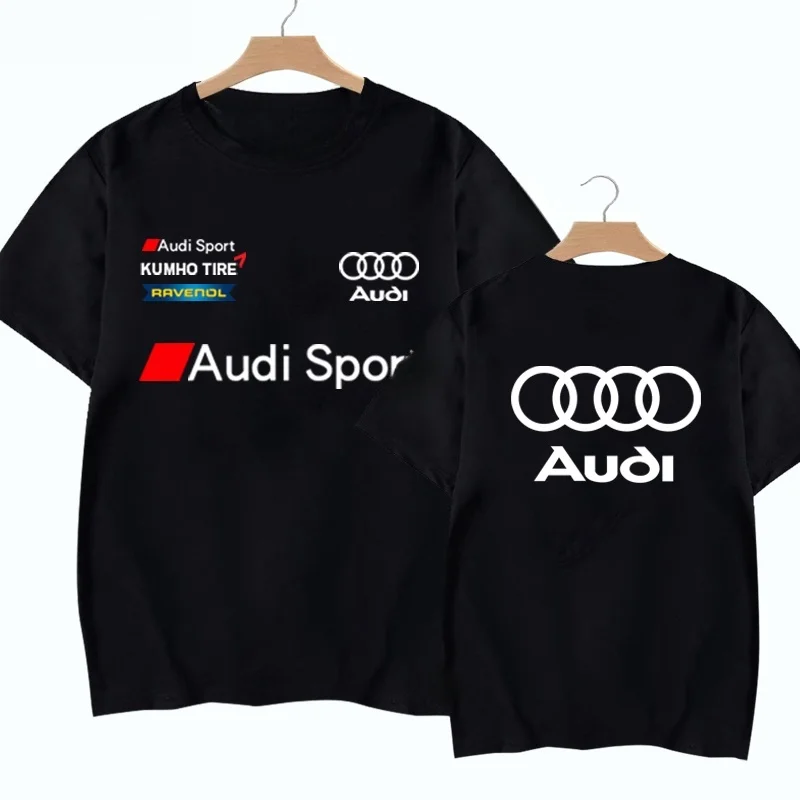 

Hot Sale Audi TCR Tour Audi Car Racing Suit Short Sleeve T-Shirt Men's Half Sleeve T-Shirt Top A Must for Car Fans