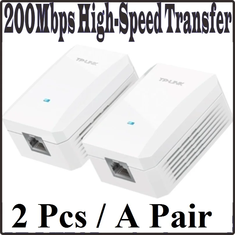 Plug&Play, TP-LINK AV200 Ethernet Powerline Adapter, up to 200Mbps, Ethernet Network Adaptor, Start Kit, HomePlug AV Adapters