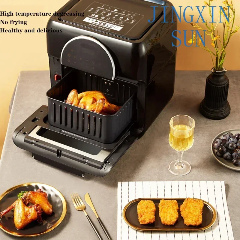 Desktop 220v 1500W Air Fryer 10L Capacity Pizza Oil-Free Salt-Free Cookware Touch Screen Electric Fryer Led Touch Screen Panel A