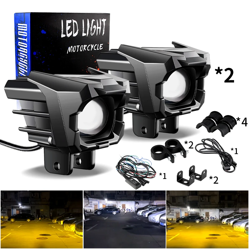 

Motorcycle LED Headlight Headlamp Super Bright Moto Lamp For YAMAHA T-MAX 500 530 For BMW R1200GS LED Spot Driving Fog Light