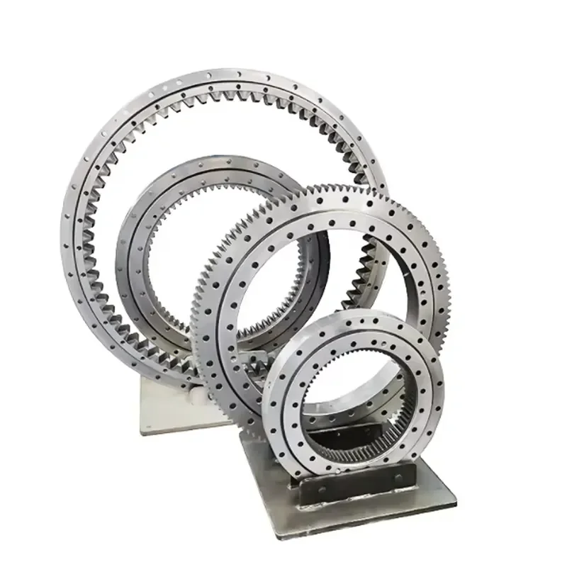 Customized external gear rotary support turntable rotary bearing worm gear drive crossed roller bearing for construction