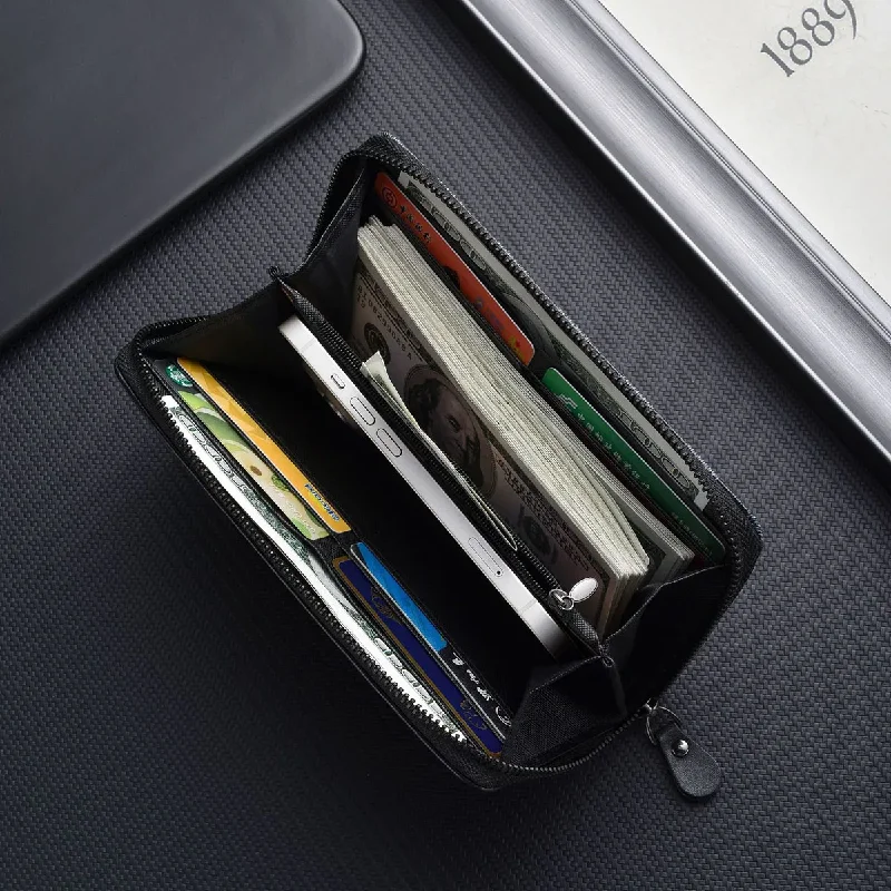 Men's RFID Blocking Bifold Front Pocket Wallet Minimalist Credit Card Holder Cash Money Clip