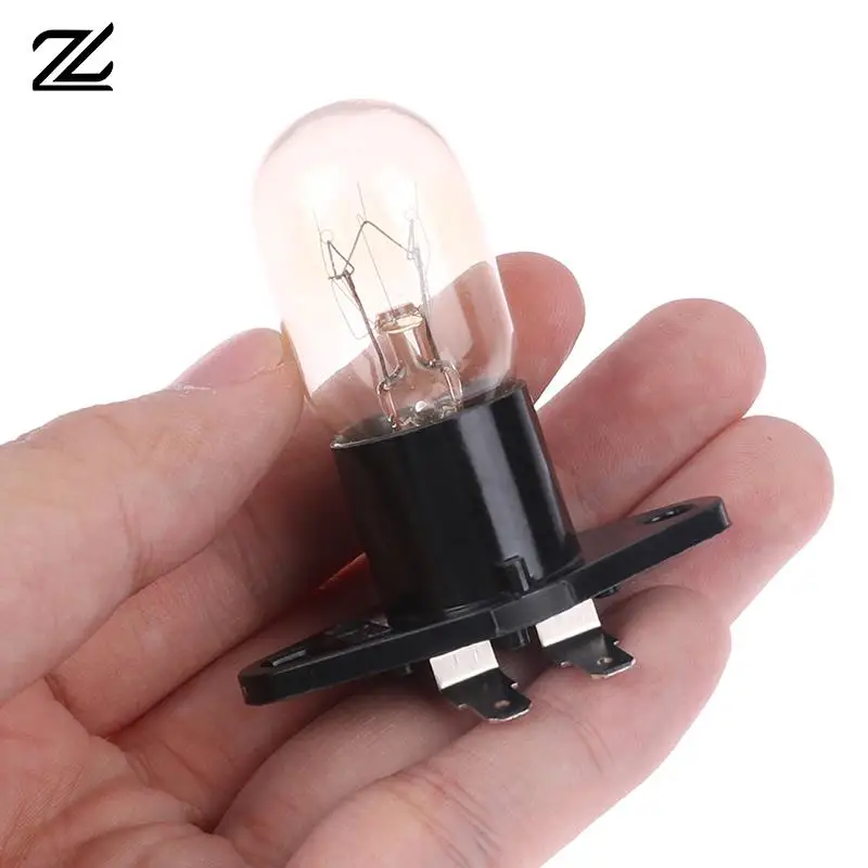 

1pc Universal Replacement 2A 20W 250V Microwave Oven Bulb Refrigerator Lighting Bulb Base Design With Holder