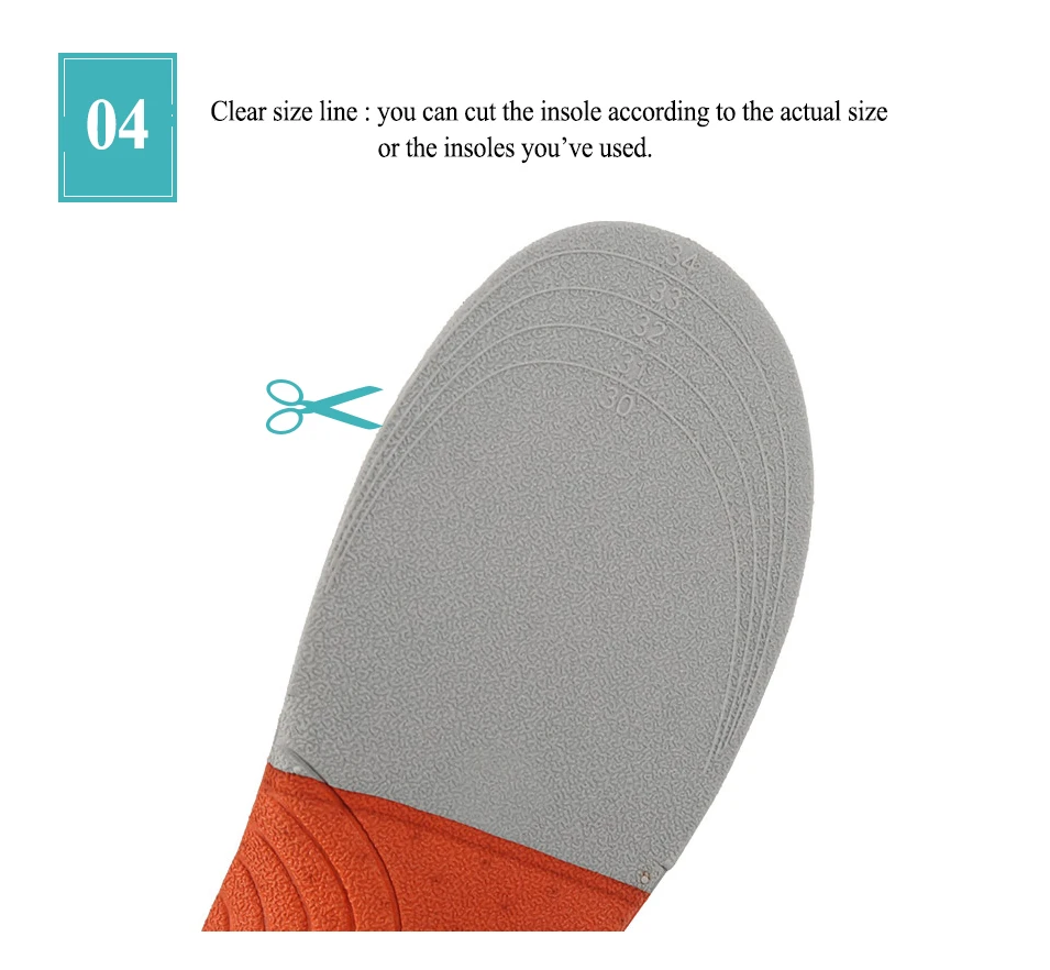 Ortoluckland Children Shoes Orthopedic Insoles For Tired Flatfoot Kid Sandal Insert Template Care Orthotic Pads Size20to 34