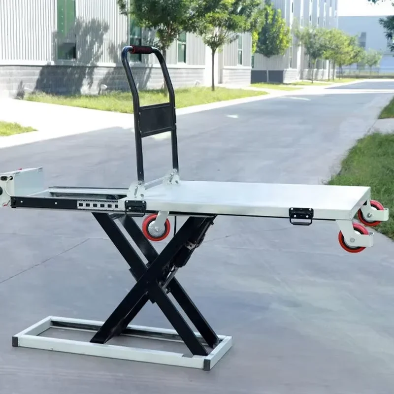 Portable Trolley Scissor Type Small Lift Flatbed Electric Hydraulic Lift Cargo Handling Artifact Lifting Platform