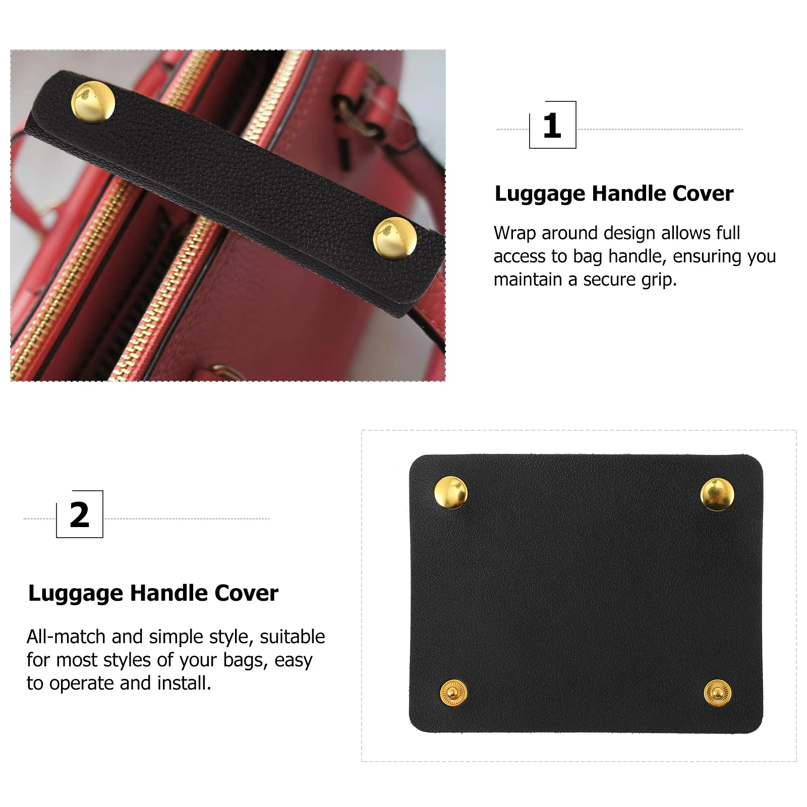 

Grip Anti- Portable Protective Cover Travel Suitcases Pu Handle Wraps for Bag Bags