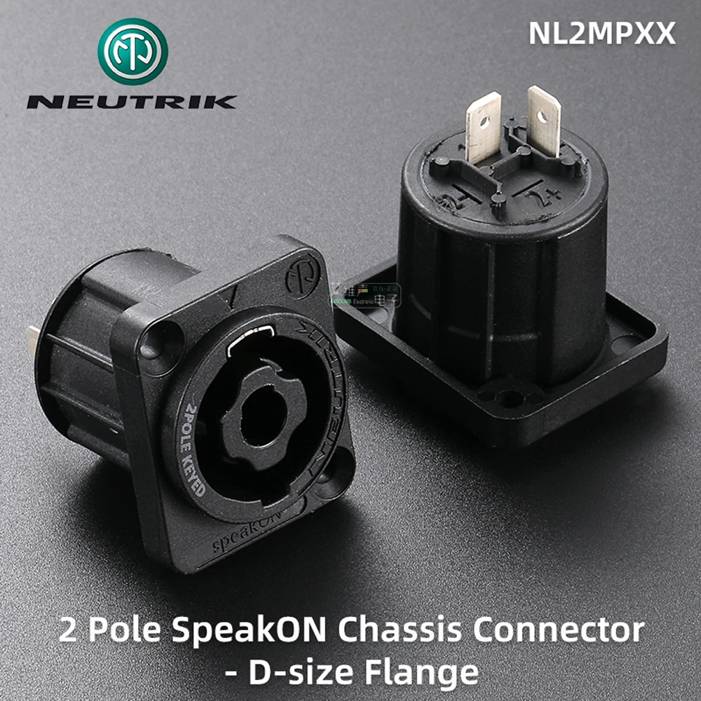 NEUTRIK 2 4 8 Pore speakON Speaker Connector NL2MPXX NL4MPXX NL8MPRXX PA/Metal Flange Socket Silver-plated Pin Chassis Connector