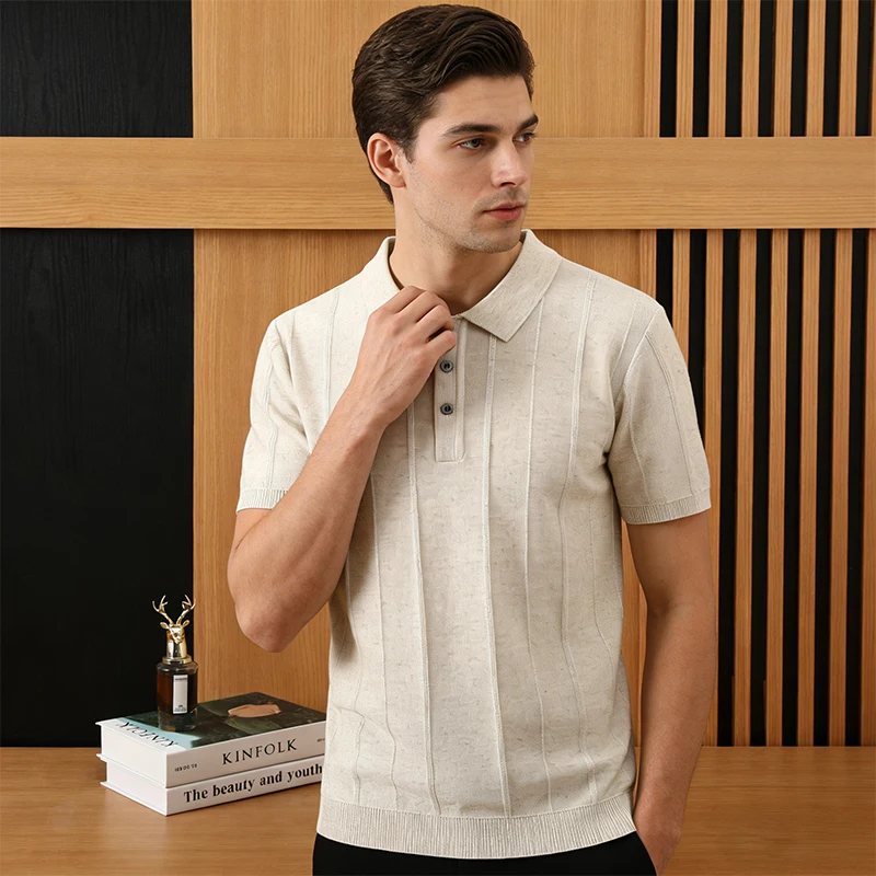 

Летняя новинка: мужская футболка-поло из 100% лиоцелла, однотонная, трикотажная, для делового и повседневного стиля, с коротким рукавом, свободного кроя.