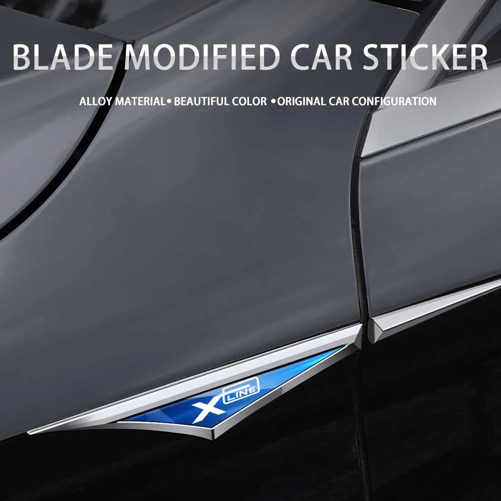 3D car fender metal sticker body modification For KIA XLINE