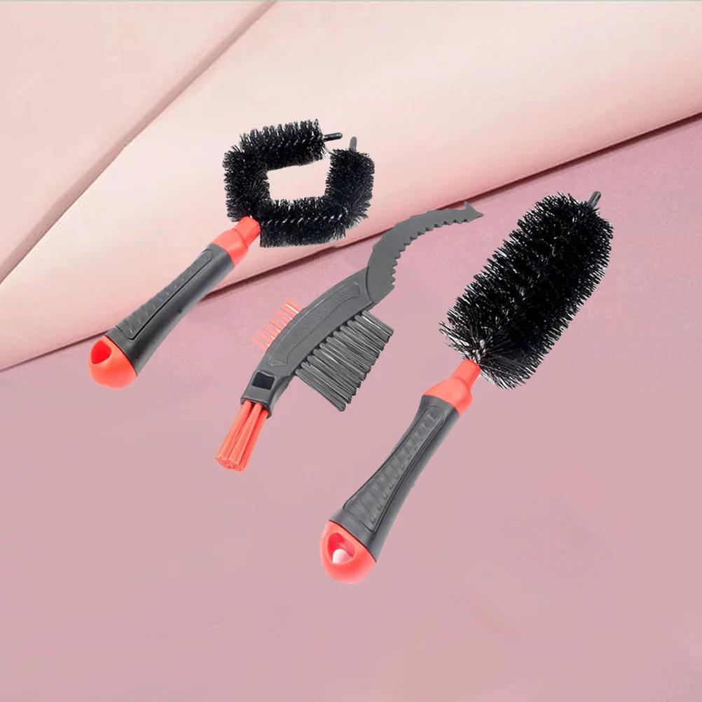 

3pcs 3 In 1 Chain Cleaning Brush Set For Bike Lightweight Portable Bicycle Chain Cleaner Tire Scrub Tool For Car Bike