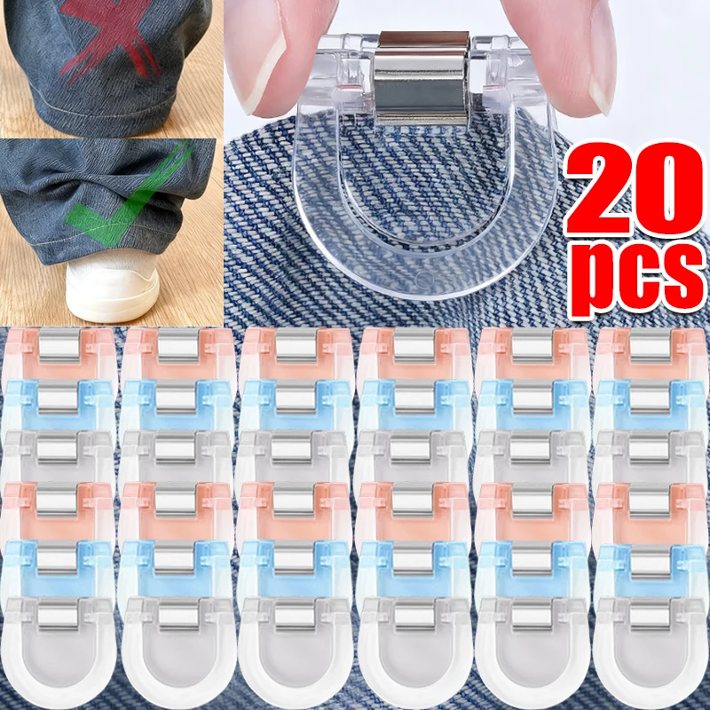 2-20 szt. nowe, ulepszone, niewidoczne klipsy do skracania nóg, klipsy do etykiet książkowych, wielofunkcyjne urządzenie do mocowania nóg zapobiegające przeciąganiu się.