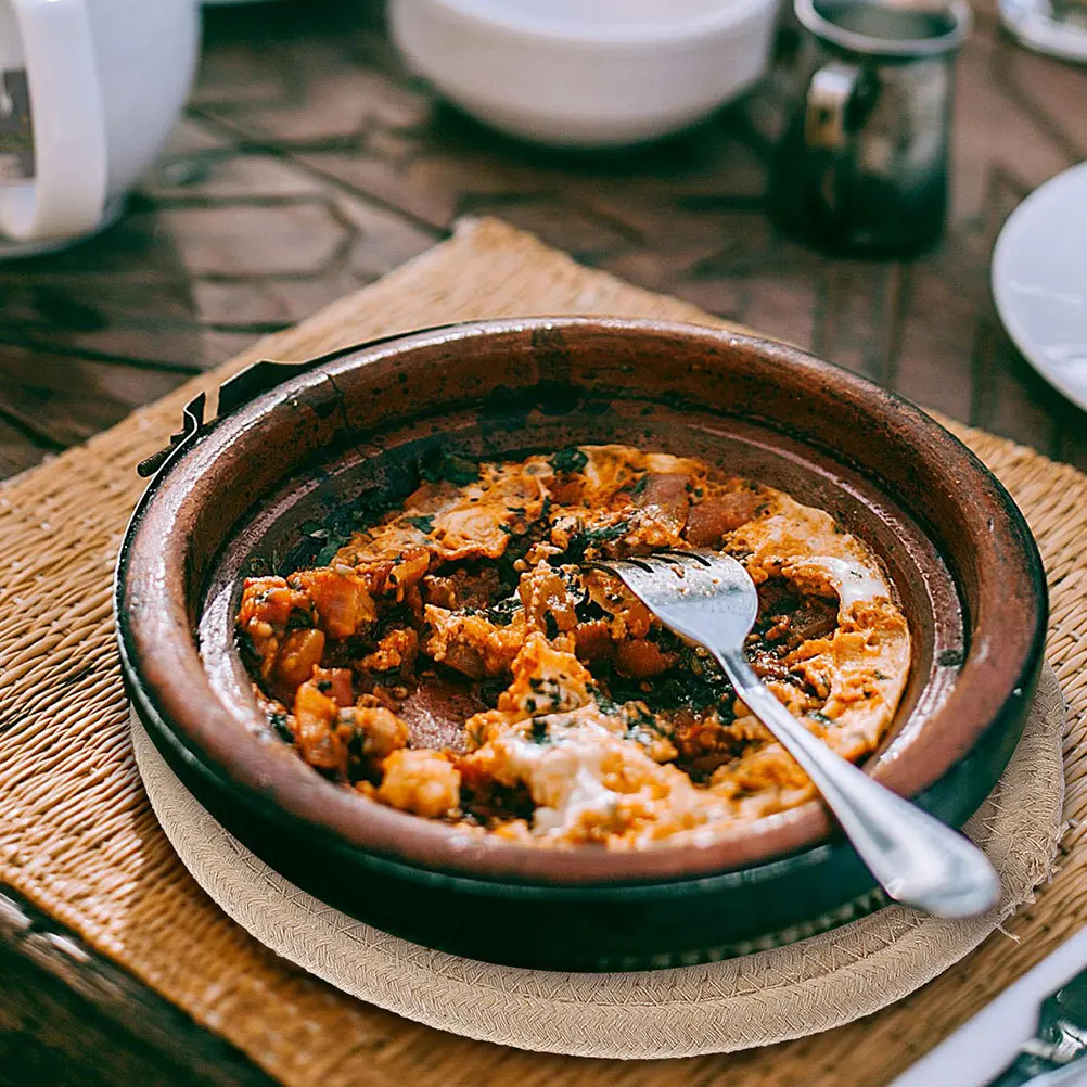 4 قطعة مقاومة درجات الحرارة العالية موقد كهربائي وعاء الحصير جولة القطن المنسوجة المفارش العزل الحراري الجدول حماية