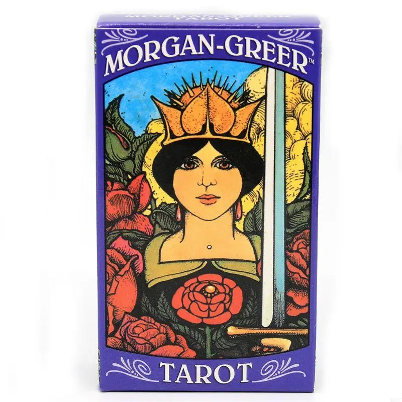 Q84C Tarjetas Holográficas Tarot brillante Full English Mysterious Edition para Astrology Family Party Juego